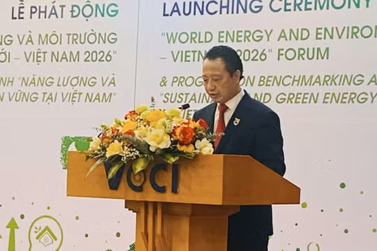 Ông Nguyễn Quang Vinh, Phó Chủ tịch VCCI phát biểu tại buổi phát động. 