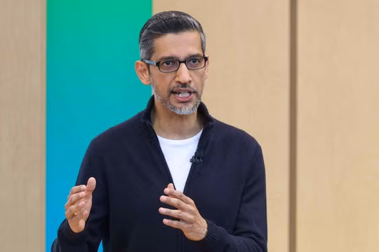 Giám đốc điều hành Google, Sundar Pichai, phát biểu tại hội nghị nhà phát triển danh tiếng của công ty ở Mountain View, California, vào ngày 19 tháng 5. Ảnh: Nikkei Asia.