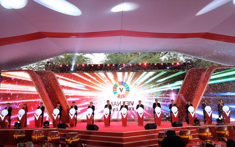 Buổi lễ ra mắt xe VinFast có sự góp mặt của Thủ tướng Nguyễn Xuân Phúc (Ảnh: Nam Long)