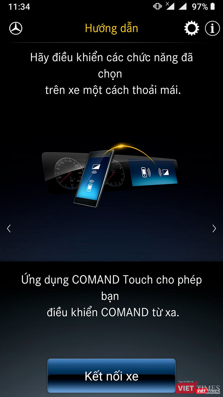 Hệ thống Comand Touch sẽ giúp người dùng điều chỉnh mọi thao tác trên bảng điều khiển trung tâm thông qua điện thoại thông minh iOS hoặc Android.