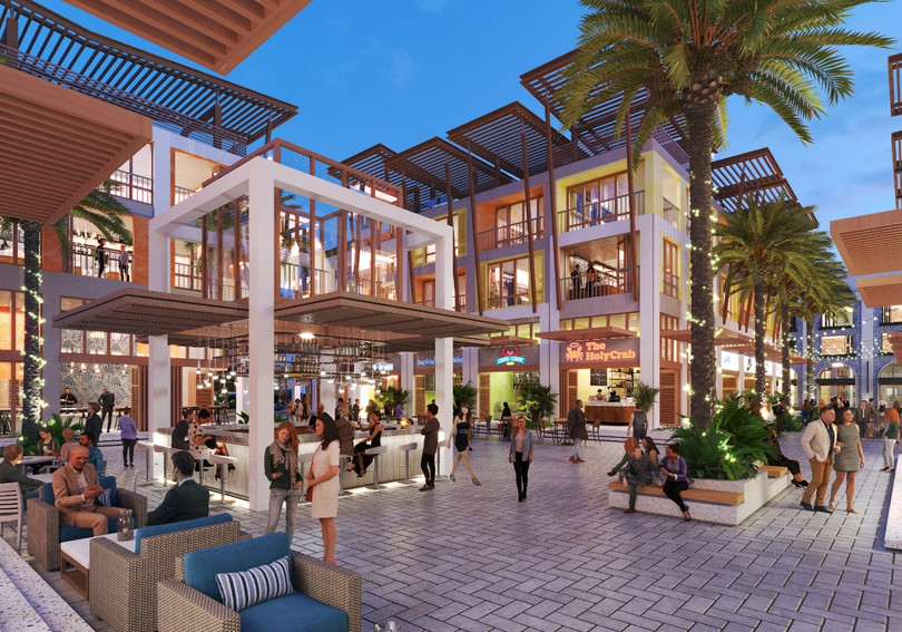 Hình ảnh phối cảnh khu Shophouse dự án Vega City Nha Trang.