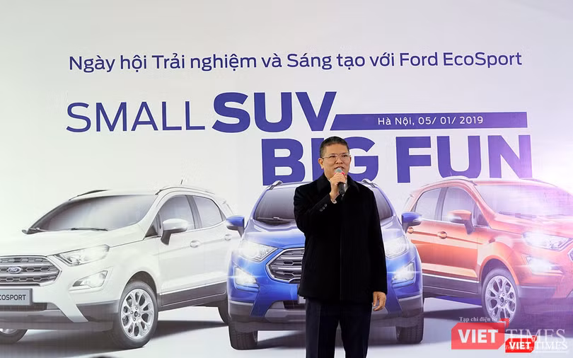 Ông Phạm Văn Dũng, Tổng Giám đốc Ford Việt Nam chia sẻ: "Phân khúc SUV đô thị mới mẻ này đang ngày càng được mở rộng, thu hút cộng đồng khách hàng trẻ trung và ưa khám phá. Ford Việt Nam rất vui vì đã là người tiên phong chạm đến mảng mới mẻ này tại Việt Nam.” Ông Phạm Văn Dũng, Tổng Giám đốc Ford Việt Nam chia sẻ: "Phân khúc SUV đô thị mới mẻ này đang ngày càng được mở rộng, thu hút cộng đồng khách hàng trẻ trung và ưa khám phá. Ford Việt Nam rất vui vì đã là người tiên phong chạm đến mảng mới mẻ này tại Việt Nam.”