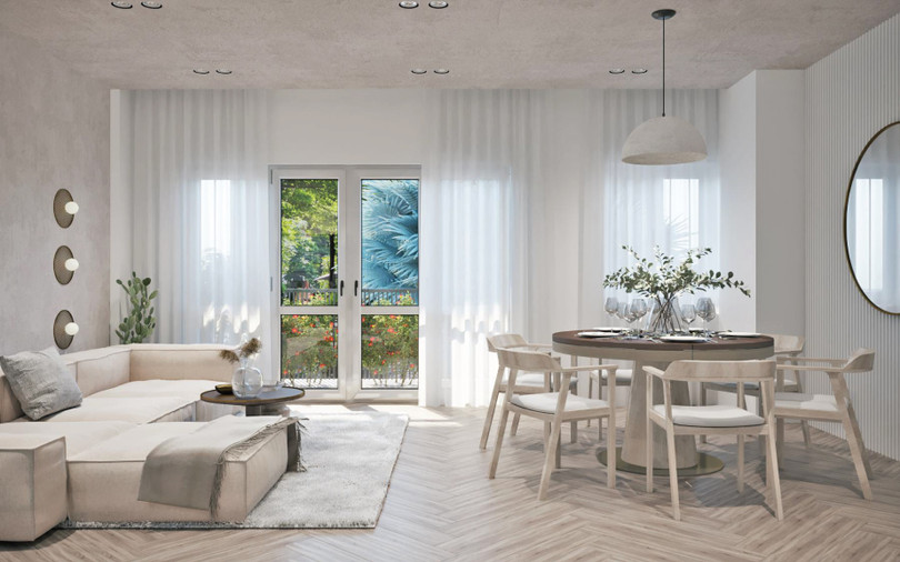 Không gian sống rộng rãi, sang trọng như biệt thự tại nhà phố sinh thái River Park 1