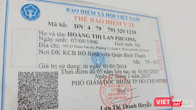 Thẻ Bảo hiểm y tế. Ảnh: Minh Thảo