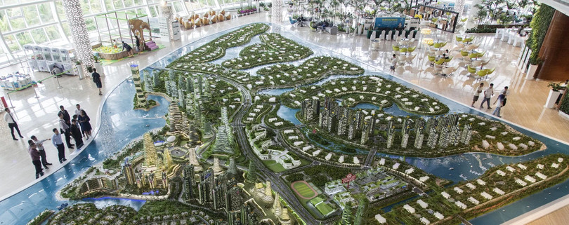 Mô hình Thành phố Rừng trong một trung tâm thương mại tại Johor.