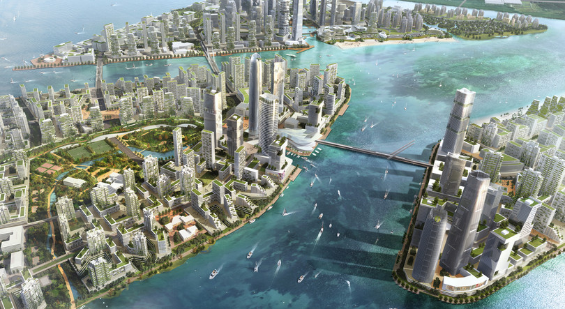 Một bản phối cảnh siêu dự án Thành phố Rừng.
