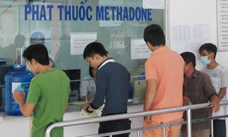 Bệnh nhân tại điểm phát thuốc Methadone