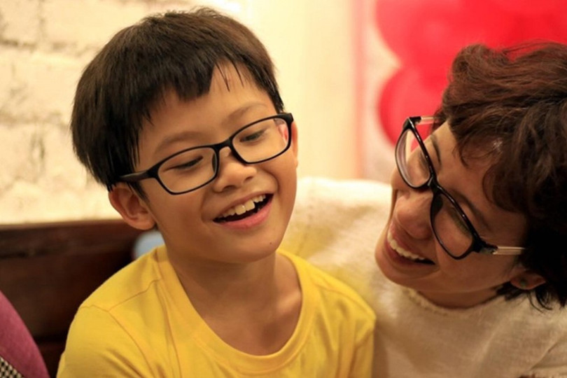 Chị Trần Mai Anh và bé Thiện Nhân