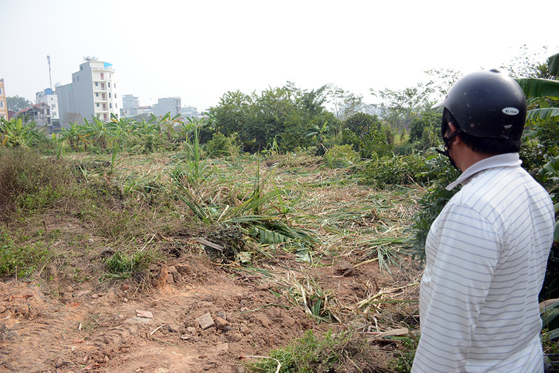 Hộ dân Nguyễn Văn Thủy, con liệt sĩ và cháu ruột của Bà mẹ Việt Nam anh hùng thất thần nhìn gia sản, công lao động bị lực lượng cưỡng chế phá bỏ trong thời gian ngắn