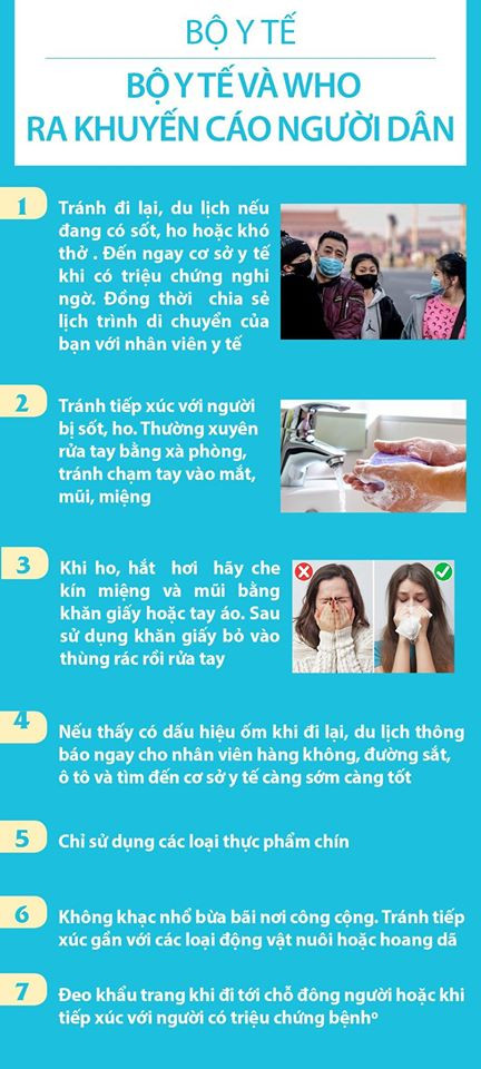 Khuyến cáo người dân cchủ động phòng, chống bệnh. Ảnh: Bộ Y tế