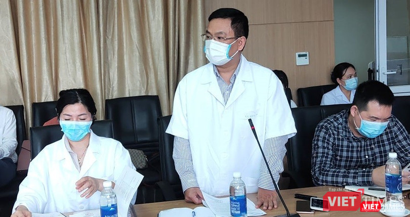 Báo cáo tình hình với Thứ trưởng Bộ Y tế tại buổi làm việc