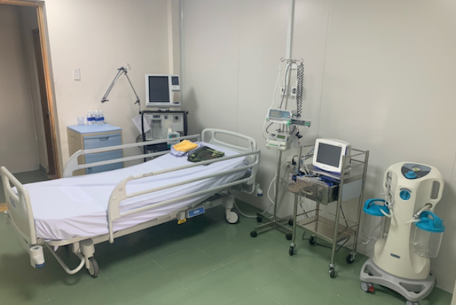 Bên trong phòng áp lực âm ở Bệnh viện Củ Chi. Ảnh: SYT TP. Hồ Chí Minh