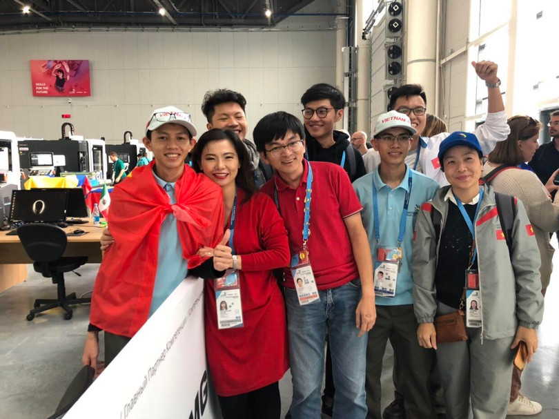 Đoàn Việt Nam tham dự kỳ thi Tay nghề thế giới 2019. Ảnh: Tổng cục Giáo dục nghề nghiệp