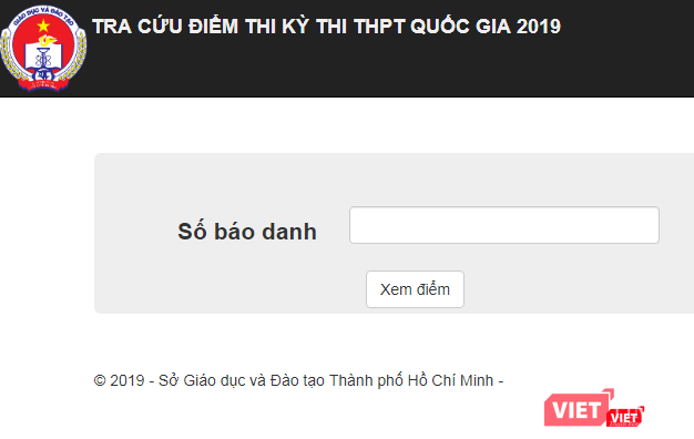 Tra cứu điểm thi tại cổng thông tin điện tử của Sở GD&ĐT TP.HCM