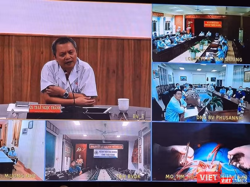 Các điểm cầu kết nối khám, chữa bệnh từ xa (Ảnh: Minh Thúy) Các điểm cầu kết nối khám, chữa bệnh từ xa (Ảnh: Minh Thúy)