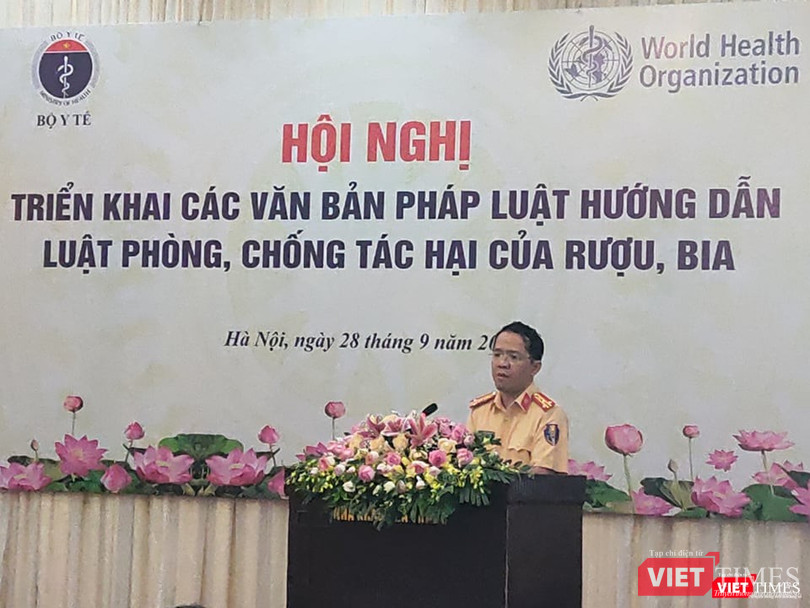 Đại tá Nguyễn Quang Nhật – Trưởng phòng Tuyên truyền và Điều tra, giải quyết tai nạn giao thông, Cục Cảnh sát giao thông, Bộ Công an (Ảnh: Minh Thúy)