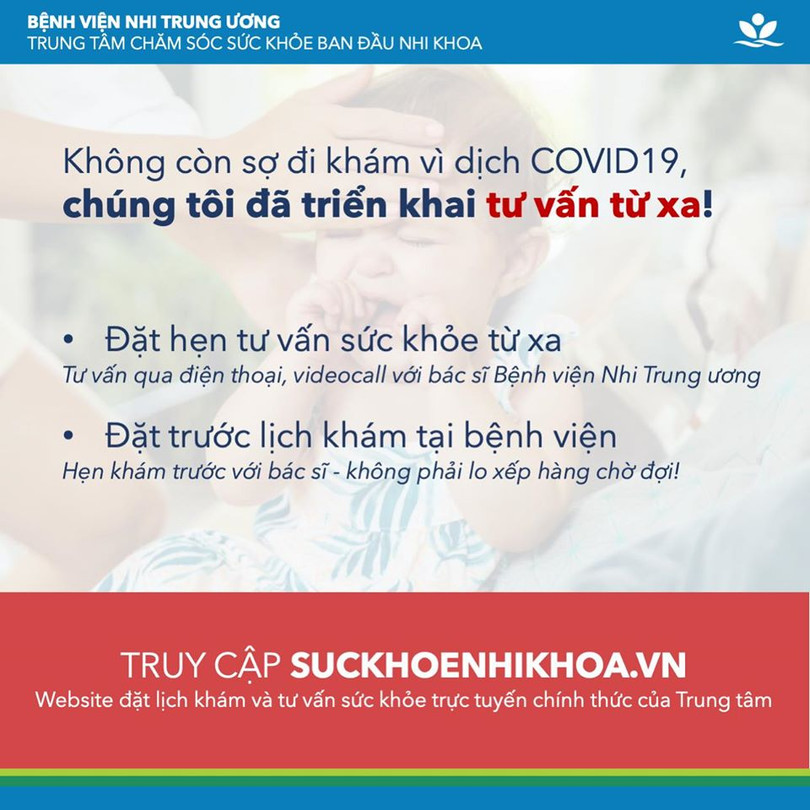 Bệnh viện Nhi Trung ương tư vấn khám chữa bệnh từ xa. Ảnh: BVCC Bệnh viện Nhi Trung ương tư vấn khám chữa bệnh từ xa. Ảnh: BVCC