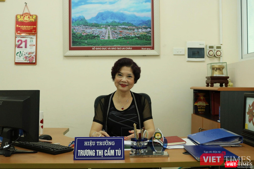 Bà Trương Thị Cẩm Tú tại buổi trò chuyện. Ảnh: Minh Thúy