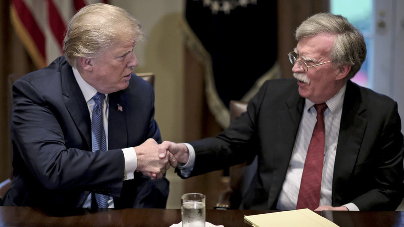 Tổng thống Mỹ Donald Trump và Cố vấn An ninh Quốc gia John Bolton.