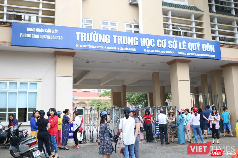 Điểm thi vào lớp 10 tại Trường THCS Lê Quý Đôn. Ảnh: Minh Thúy