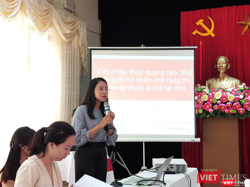 ThS. Lê Thị Thu – Quản lý Chương trình Phòng chổng tác hại thuốc lá và bệnh không lây nhiễm, Tổ chức HealthBridge Canada tại Việt Nam (Ảnh: Minh Thúy)