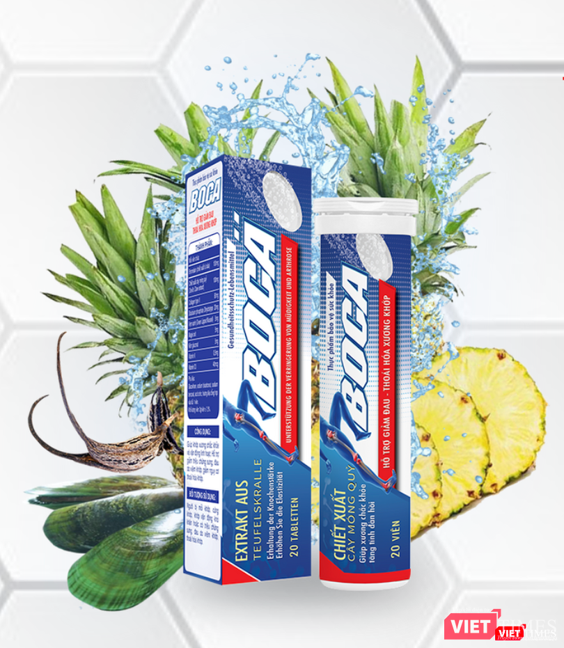 Thực phẩm bảo vệ sức khỏe BOCA (Ảnh chụp màn hình trên website www.xuongkhopboca.xyz) Thực phẩm bảo vệ sức khỏe BOCA (Ảnh chụp màn hình trên website www.xuongkhopboca.xyz)