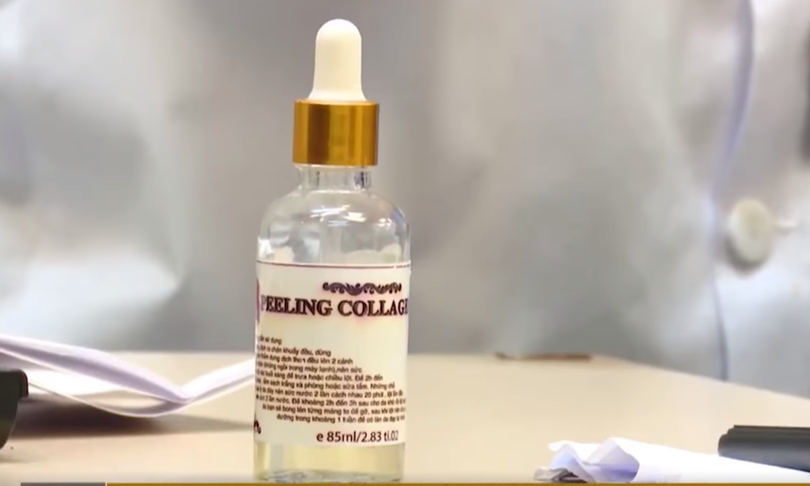 Sản phẩm thay da sinh học mà bệnh nhân sử dụng để làm đẹp da (Ảnh: BVCC) Sản phẩm thay da sinh học mà bệnh nhân sử dụng để làm đẹp da (Ảnh: BVCC)