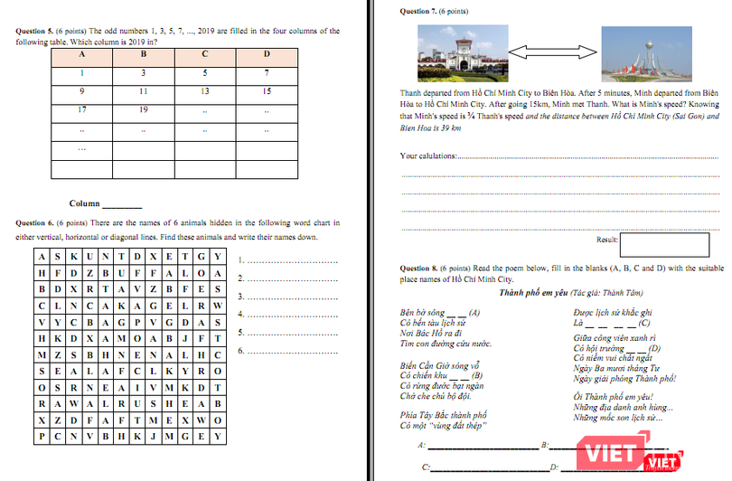 Đề thi khảo sát bằng năng lực tiếng Anh của Trường THPT Chuyên Trần Đại Nghĩa 