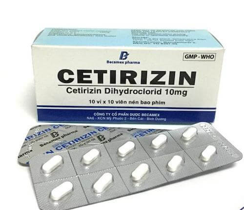 Thuốc Cetirizin (Cetirizine 2HCL 10mg) Thuốc Cetirizin (Cetirizine 2HCL 10mg)