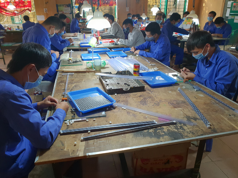 Các học viên tham gia lao động, sản xuất. Ảnh: UBQG phòng, chống AIDS và phòng, chống tệ nạn ma túy, mại dâm.