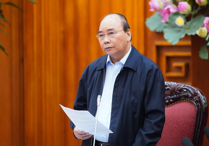 Thủ tướng phát biểu tại cuộc họp - Ảnh: VPCP