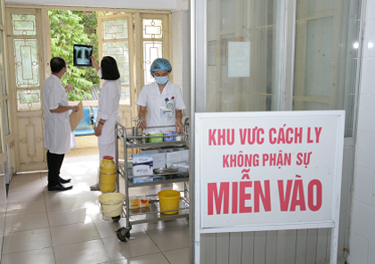 Khu vực cách ly tại Trung tâm Bệnh nhiệt đới, Bệnh viện Bạch Mai (Ảnh: BVCC)