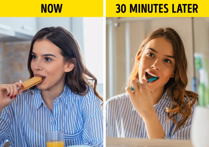 Để có hiệu quả bảo vệ răng tốt nhất, bạn nên đợi khoảng 30 phút sau khi ăn mới chải răng. Để có hiệu quả bảo vệ răng tốt nhất, bạn nên đợi khoảng 30 phút sau khi ăn mới chải răng.