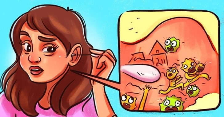 Dùng tăm bông ngoáy tai là một thói quen xấu cần loại bỏ ngay.