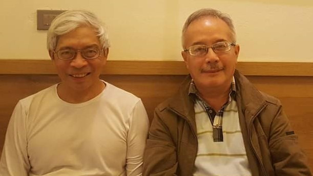 Tác giả (trái) và TS Trần Công Tâm.