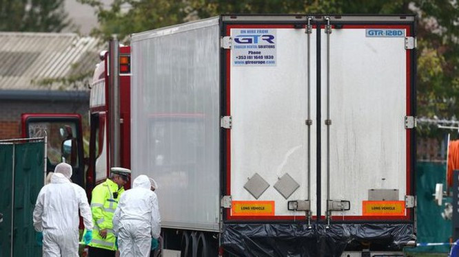 Chiếc container nghi chở 39 nạn nhân