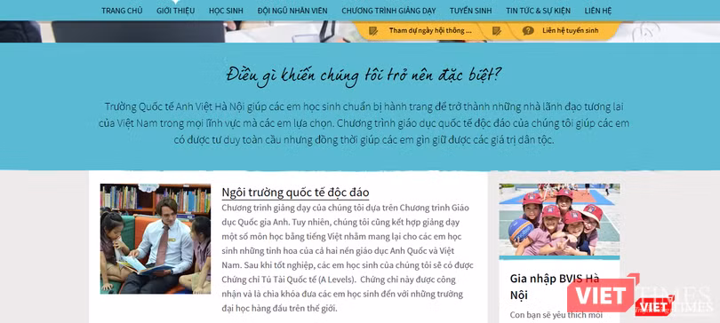 Lời quảng cáo có cánh của nhà trường về đào tạo theo tiêu chuẩn quốc tế. Lời quảng cáo có cánh của nhà trường về đào tạo theo tiêu chuẩn quốc tế.