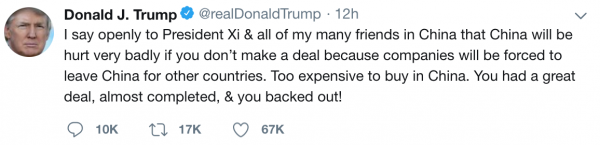 Tổng thống D. Trump viết