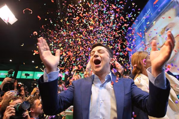 Niềm vui chiến thắng của ông Zelenskyi s