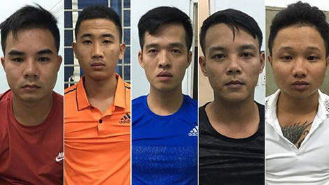 Các đối tượng tại cơ quan Công an. Các đối tượng tại cơ quan Công an.