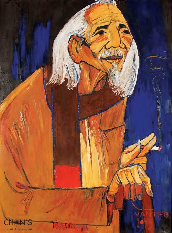 Chân dung cố nhạc sĩ Văn Cao – Tranh của họa sĩ Văn Thơ tại phiên đấu giá số 17 “Ảo ức”. Chân dung cố nhạc sĩ Văn Cao – Tranh của họa sĩ Văn Thơ tại phiên đấu giá số 17 “Ảo ức”.