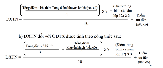 Cách tính điểm thi THPT Quốc gia năm 2019