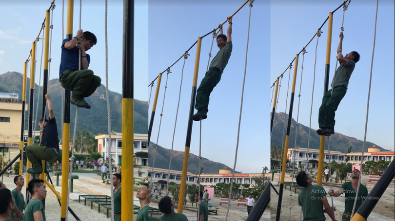 Buổi tập thể dục chiều của các học viên. Buổi tập thể dục chiều của các học viên.