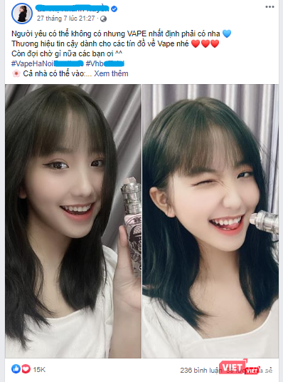 Đoạn quảng cáo ngắn của một KOL đăng tải trên Facebook và đã nhận được sự hưởng ứng fans.