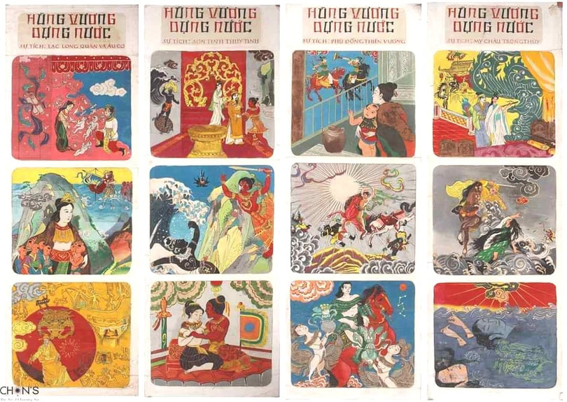 Tác phẩm "Hùng Vương Dựng Nước" sáng tác của danh họa Lê Huy Hòa (1932-1997) thuộc thế hệ vàng của hội họa Việt Nam.