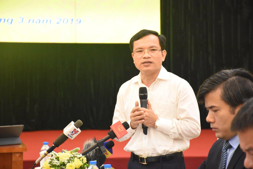 Ông Mai Văn Trinh – Cục trưởng Cục Quản lý chất lượng (Bộ GD&ĐT) trả lời chất vấn của báo chí