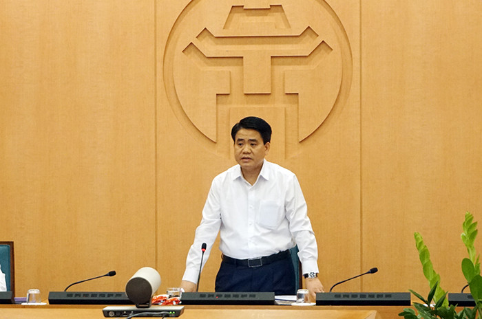 Ông Nguyễn Đức Chung kết luận tại cuộc họp. Ảnh: UBND TP. Hà Nội
