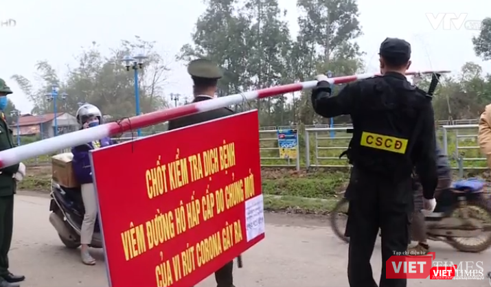 Thực hiện cách ly tại xã Sơn Lôi - Bình Xuyên - Vĩnh Phúc nhằm ứng phó dịch COVID-19.