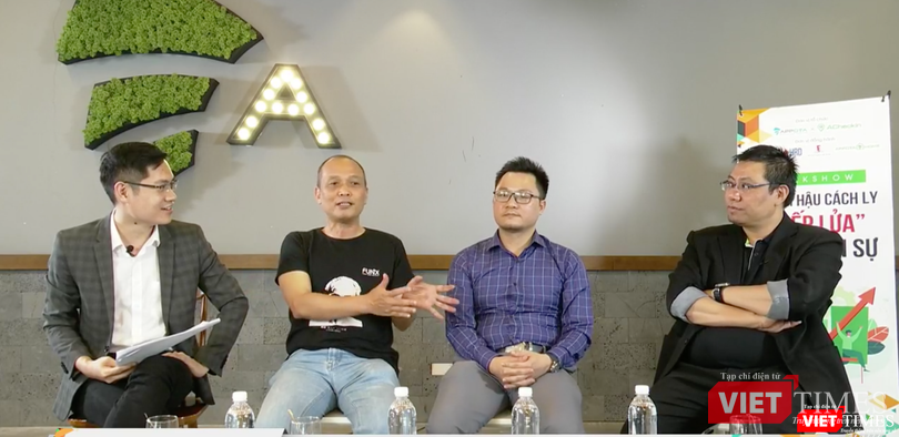 Các khách mời tham gia talkshow "Đi làm hậu cách ly - Tiếp lửa cho nhân sự".