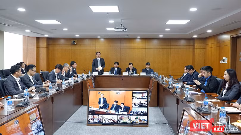 Hội nghị trực tuyến triển khai dự án “Nền tảng dữ liệu Bản đồ số Việt Nam” vừa diễn ra ngày 14.1.2019.